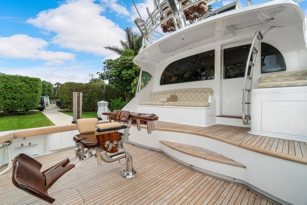 Cockpit on the 64' F&S Custom Sportfish Express Freyja